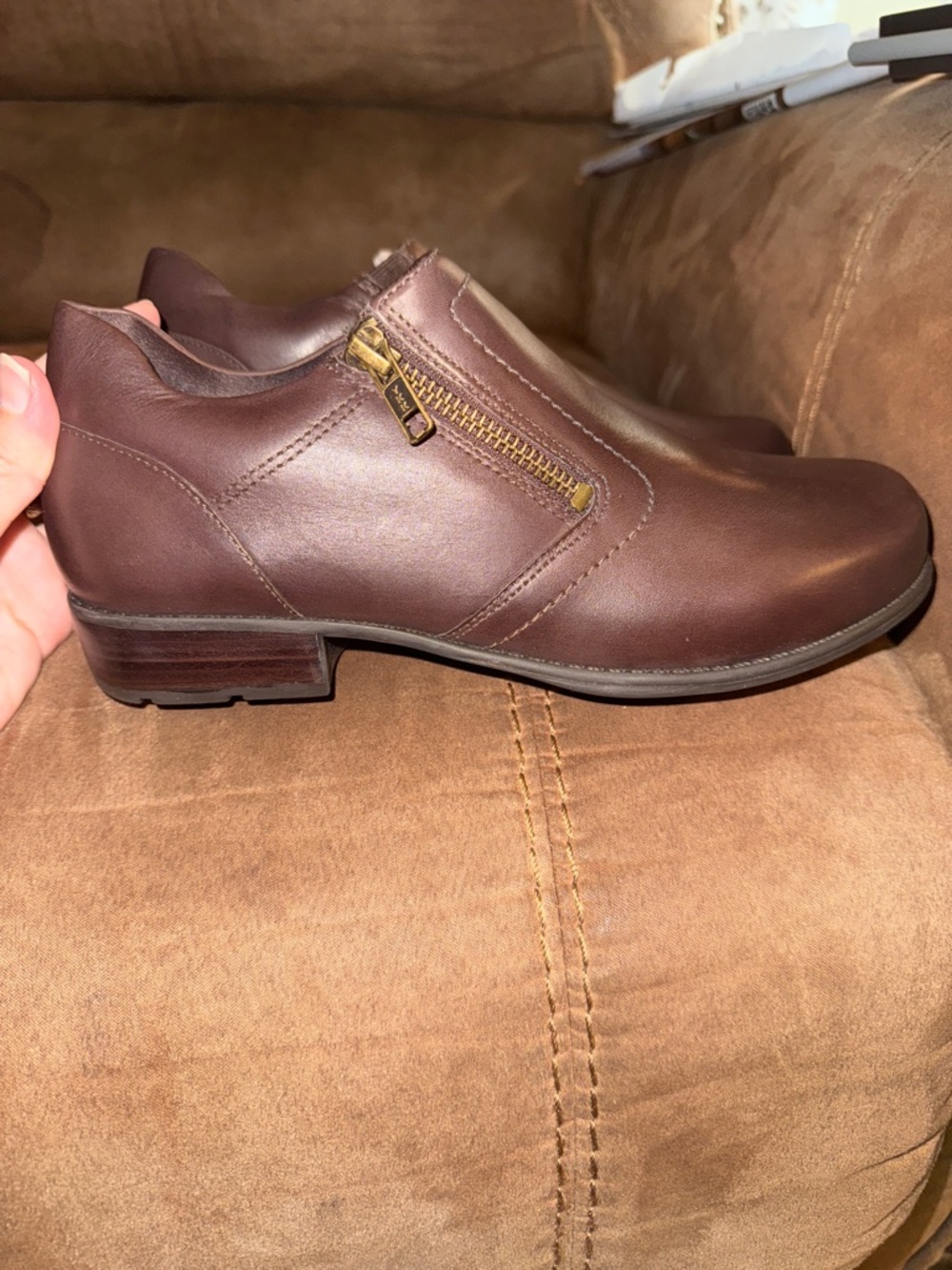 Walking Cradles Brown Leather Ankle Booties